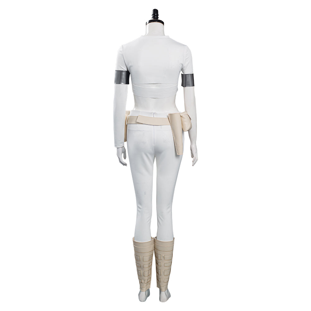 Movie Padme Amidala White Outfit Cosplay Costume Halloween Carnival Suit