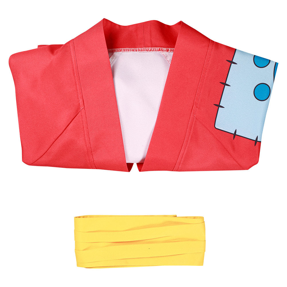 Anime One Piece Kimono Outfit Wano Country Monkey D. Luffy Halloween Carnival Suit Cosplay Costume