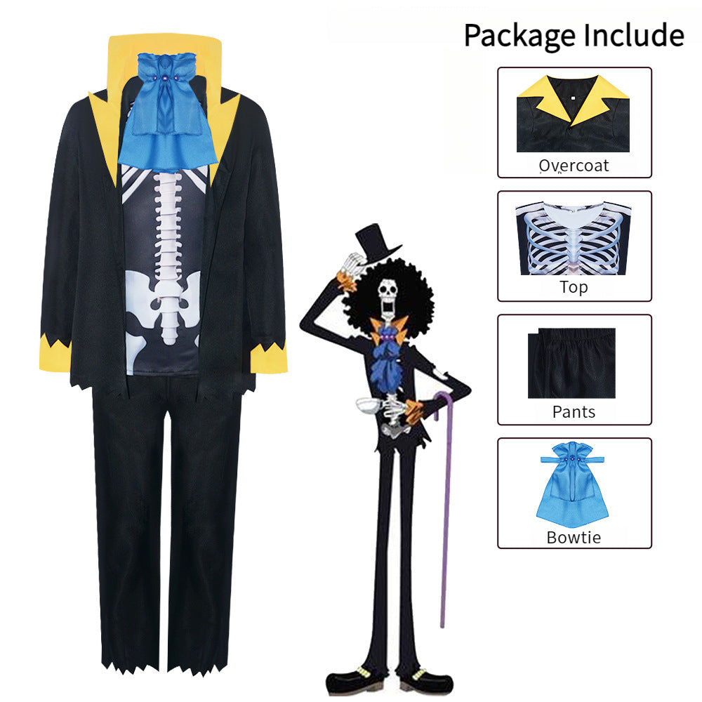 Anime One Piece Brook Cosplay Costume