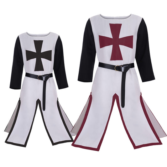 Medieval Templar Grand Master's Robe Clothing Crusader Role Play Coat