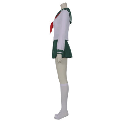 Anime Inuyasha Kagome Higurashi Uniform Skirt Outfit Cosplay Costume Halloween Carnival Costume