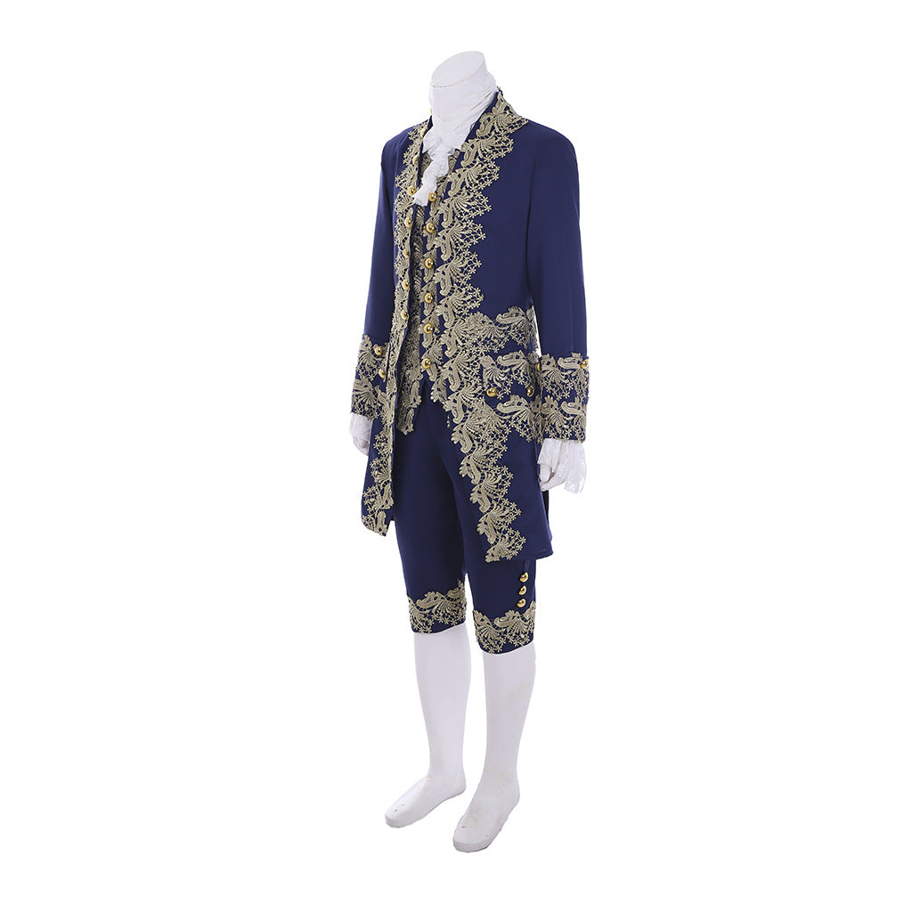 Medieval Court Prince Noble Embroidered Suit