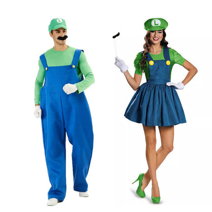 Halloween Couple Suits Super Mario Cosplay Costumes