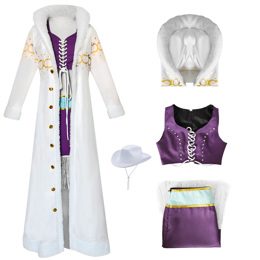 Anime One Piece Nico·Robin Cosplay Costume with Hat