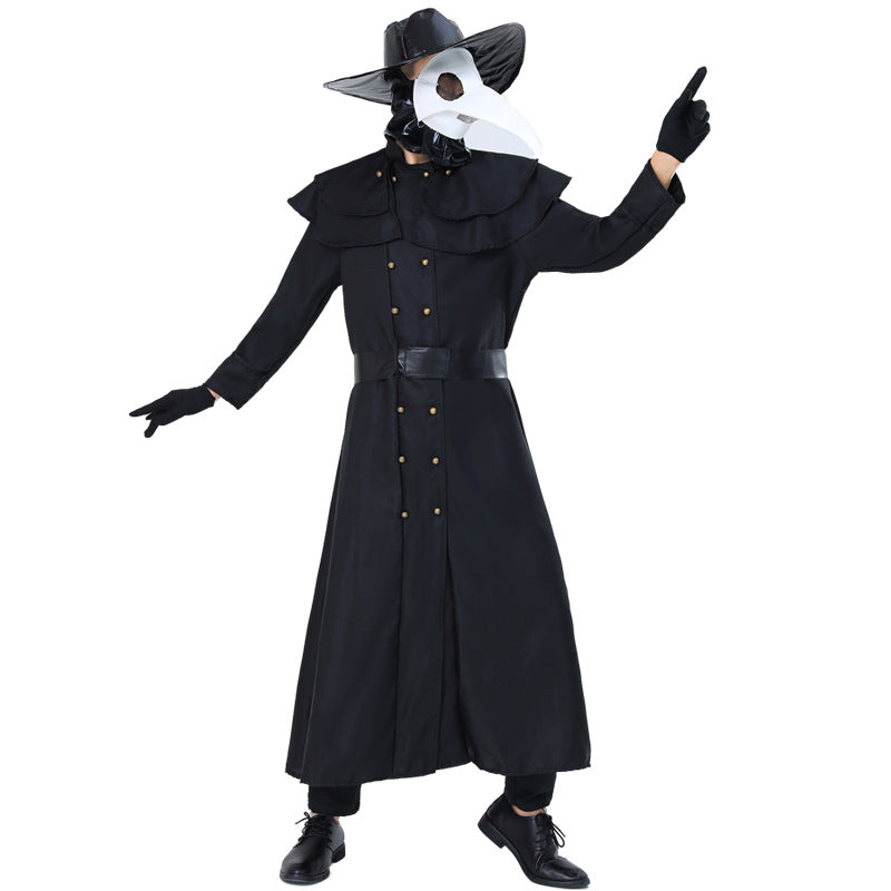 Medieval Retro Plague Doctor Costume Beak Crow Long Mouth Mask Clothing