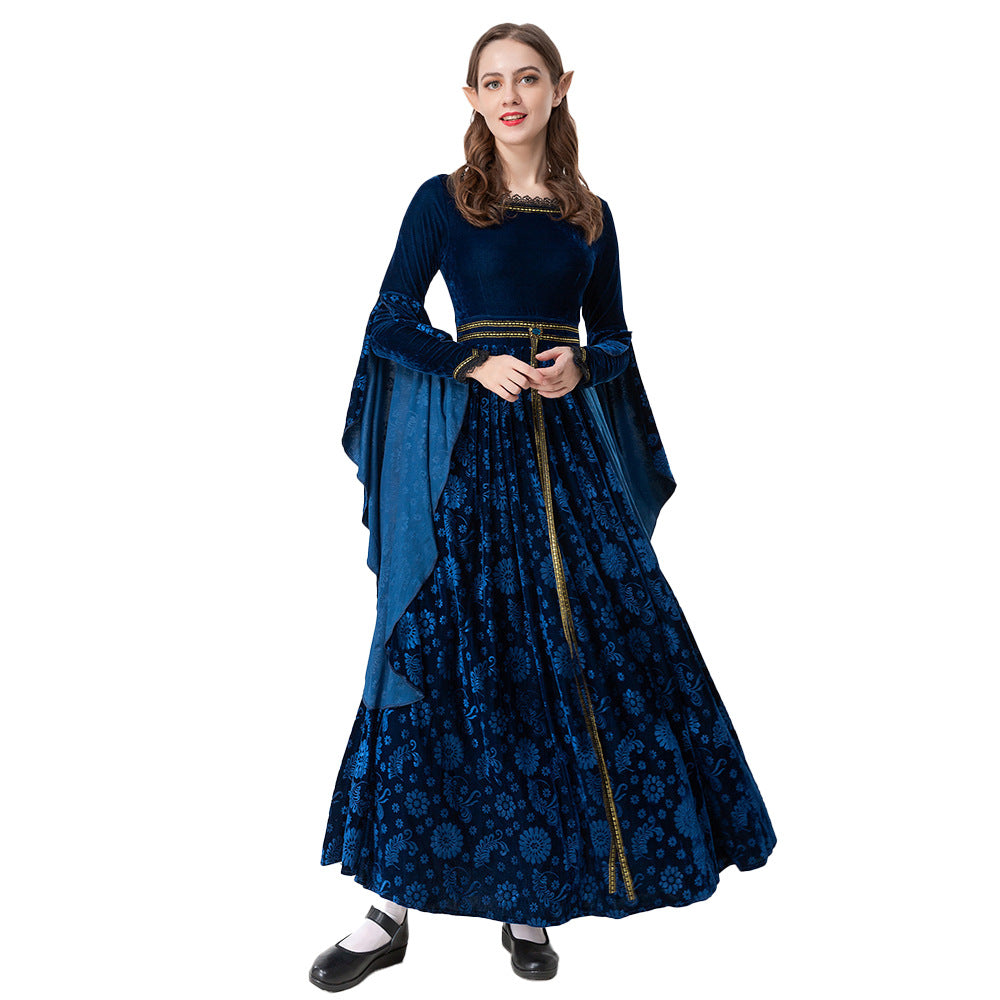 Medieval Halloween Costume Court Witch Cape and Shawl