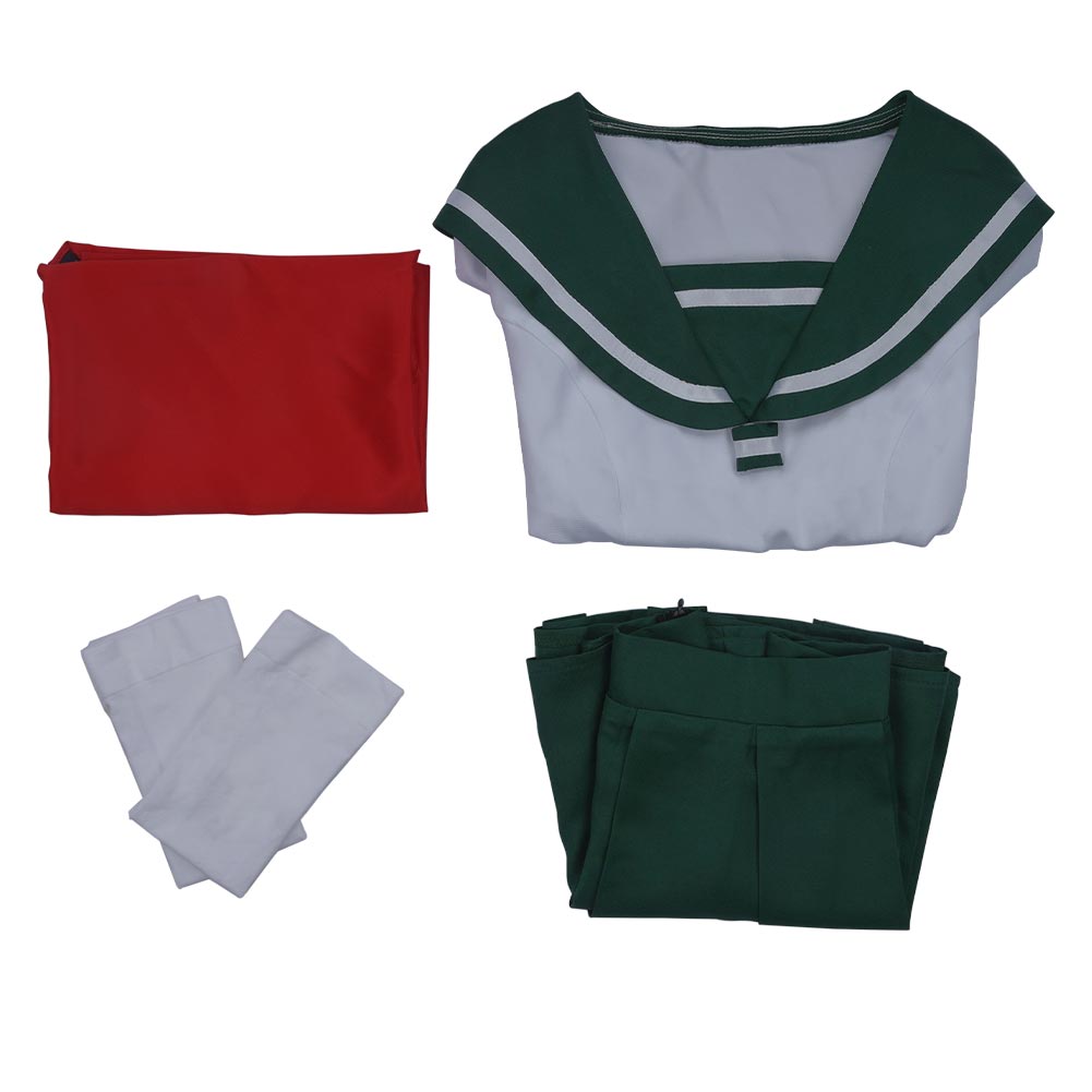 Anime Inuyasha Kagome Higurashi Uniform Skirt Outfit Cosplay Costume Halloween Carnival Costume