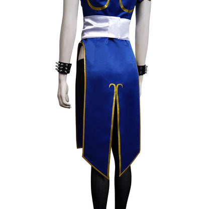 Game Street Fighter(SF) Chun-Li Cheongsam Dress Outfit Halloween Carnival Suit Cosplay Costume