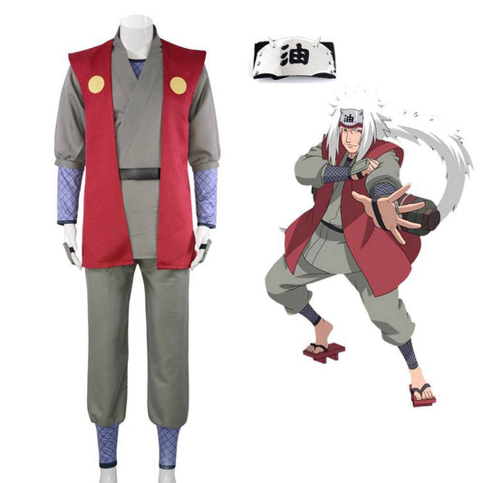 Anime Naruto Jiraiya Cosplay Suit for Halloween Party