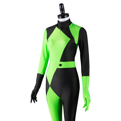 TV Series Kim Possible Shego Cosplay Costume Adult Jumpsuit Outfits Halloween Carnival Suit