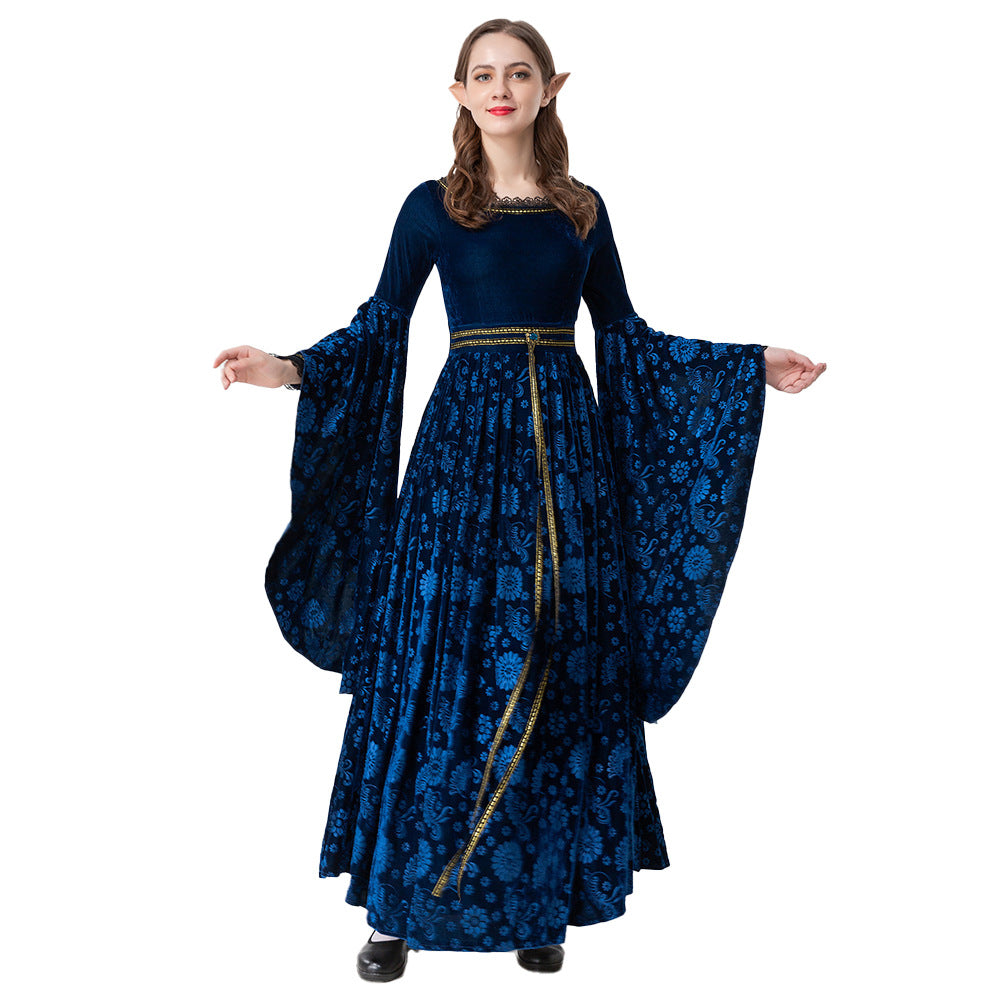 Medieval Halloween Costume Court Witch Cape and Shawl