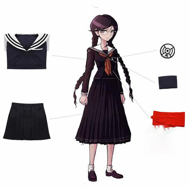 Danganronpa Touko Fukawa Cosplay Kostüm Schuluniform Set