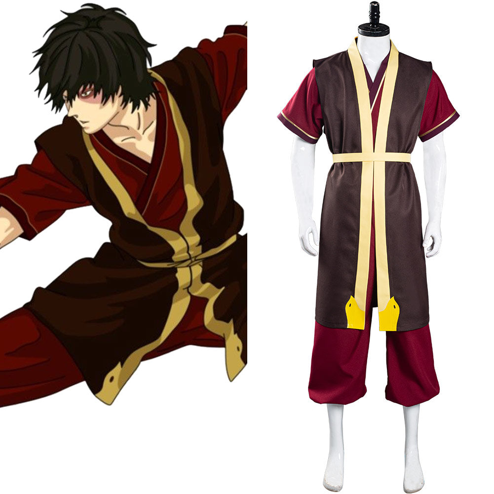 Anime Avatar: The Last Airbender Pants Vest Outfit Zuko Halloween Carnival Suit Cosplay Costume