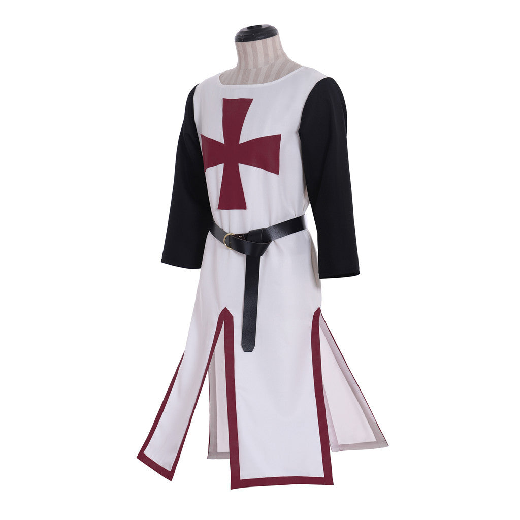 Medieval Templar Grand Master's Robe Clothing Crusader Role Play Coat