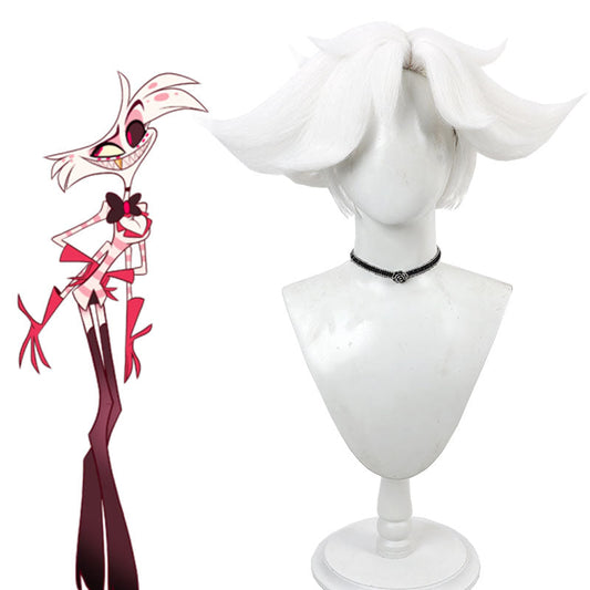 Anime Hazbin Hotel Angel Dust Cosplay Wig