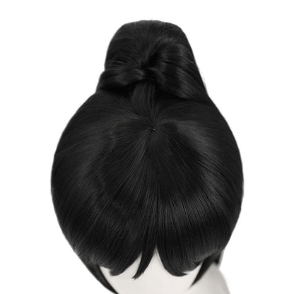 Anime Love Live! SuperStar!! Liella Hazuki Ren Long Straight Black High ponytail Cosplay Wigs