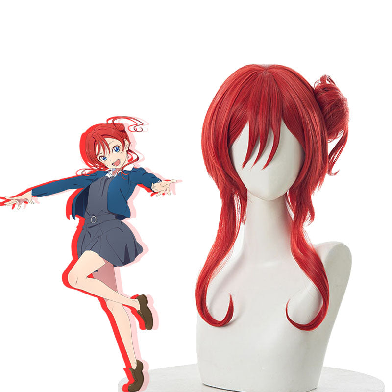 Anime Love Live! SuperStar!! Yoneme Mei Red Cosplay Wigs