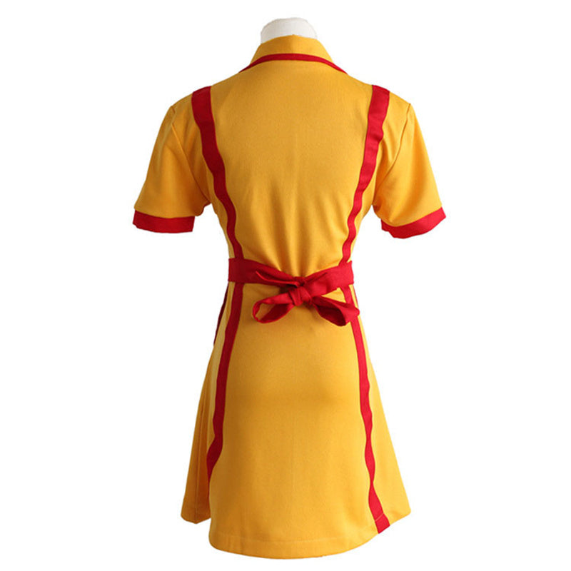 TV Series Broke Girls Max Caroline Waiter Uniform Dress Cosplay Costume