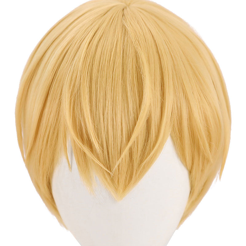 Anime Tokyo Revengers Chifuyu Matsuno Yellow Gradient Black Bangs Short  Cosplay Wigs