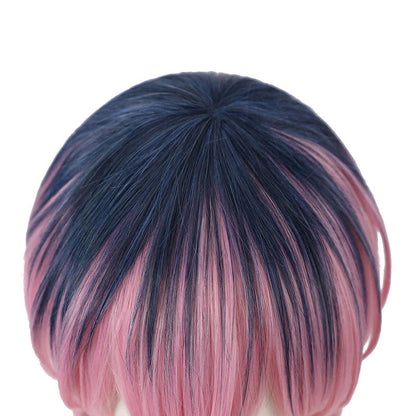 Anime Tokyo Revengers Haitani Rindou Blue Mixed Pink 35cm Cosplay wigs