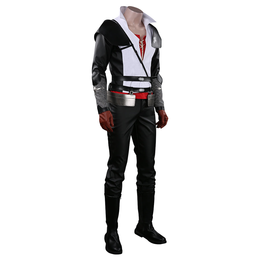 Game Final Fantasy Clive Rosfield Black Set Outfits Cosplay Costume Halloween Carnival Suit