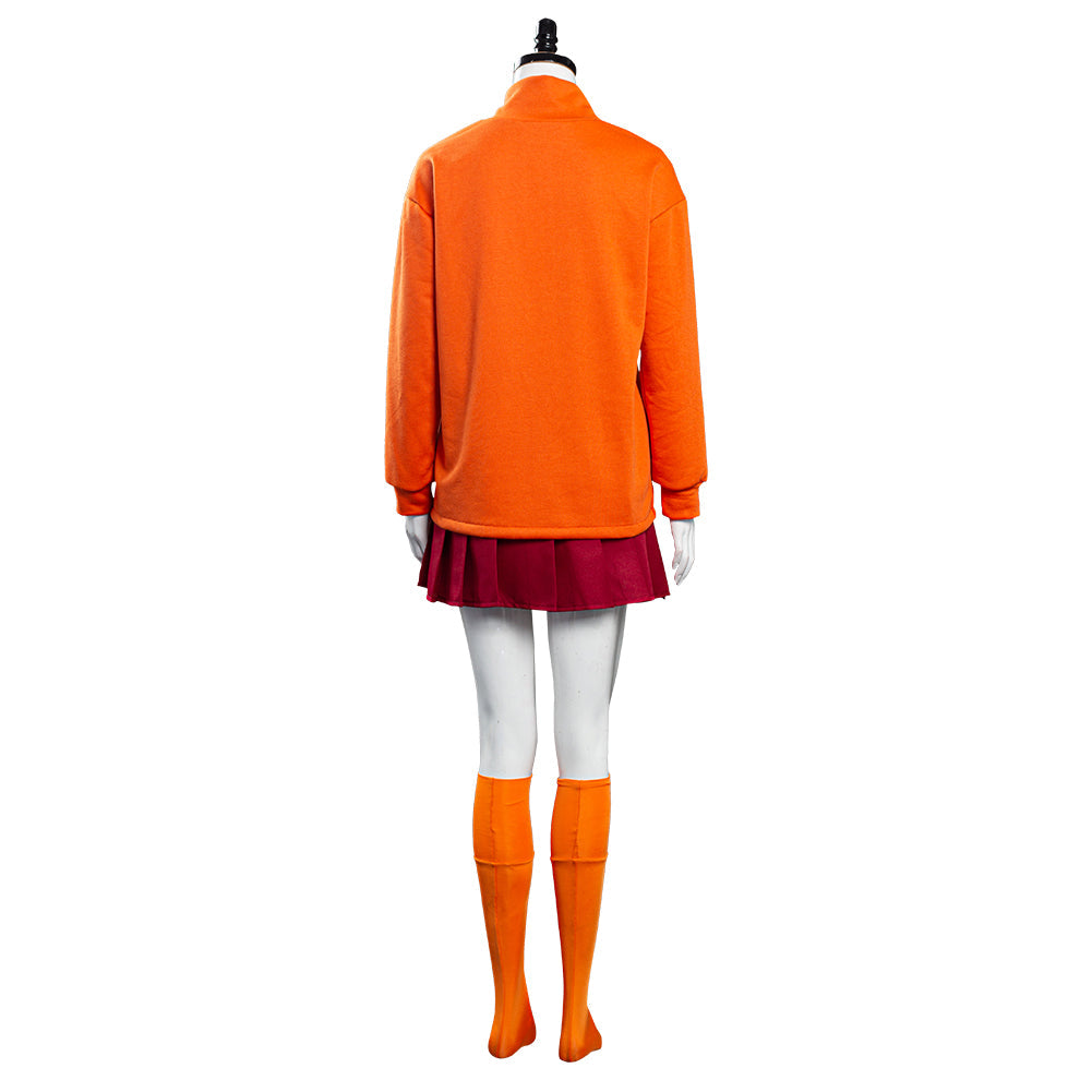 Scooby-Doo Uniform Outfit Velma Dinkley Halloween Carnival Costume Cosplay Costume