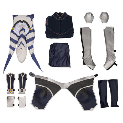 TV Series Ahsoka 2023 Ahsoka Tano Blue Dress Outfit Halloween Carnival Suit Cosplay Costume