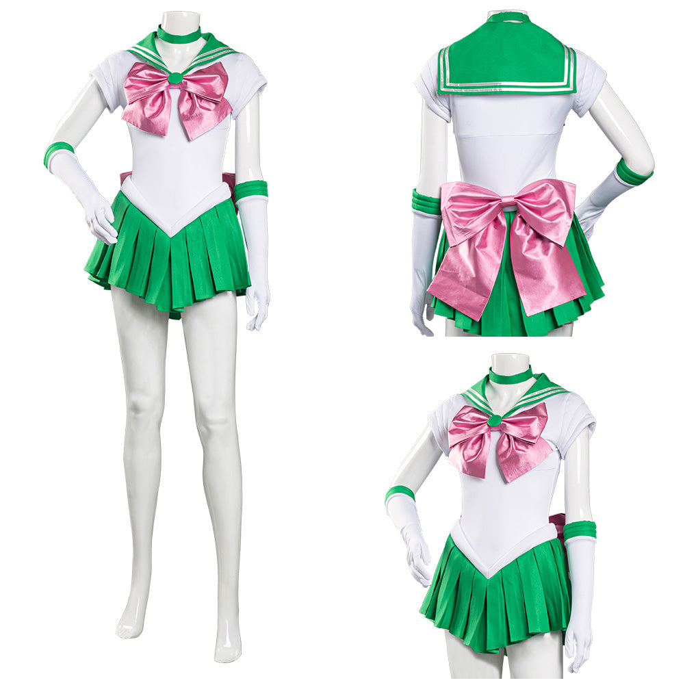 Anime Sailor Moon Kino Makoto Uniform Green Dress Outfit Halloween Carnival Suit Cosplay Costume