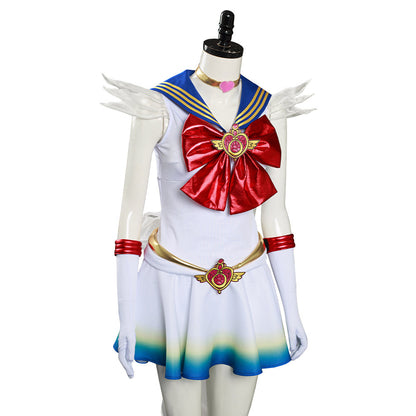 Anime Sailor Moon Eternal Tsukino Usagi White Dress Outfits Halloween Carnival Suit Cosplay Costume