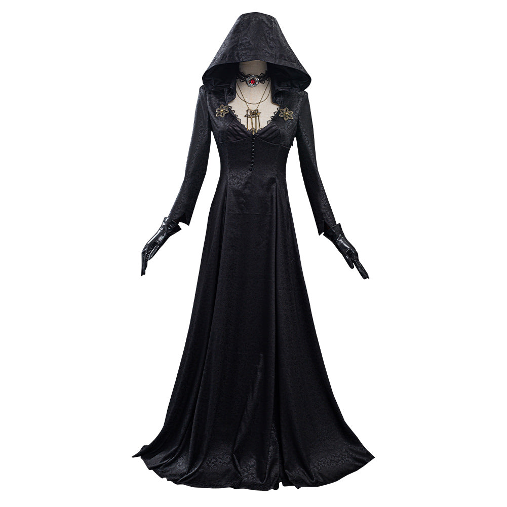 Game Resident Evil Village Vampire Lady Dress Outfit Lady Dimitrescu's Daughter Halloween Carnival Suit Cosplay Costume