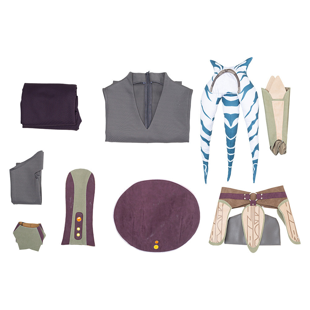 TV Series Ahsoka 2023 Ahsoka Tano Women Dress Outfit Halloween Carnival Costume Cosplay Costume