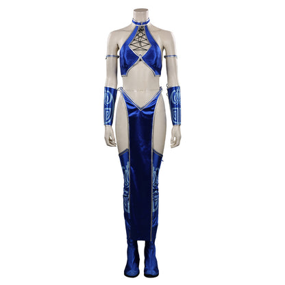 Game Mortal Kombat Kitana Cosplay Costume Outfits 2021 Halloween Carnival Suit