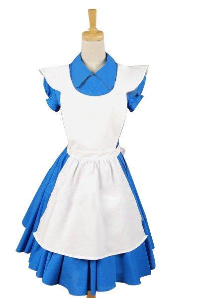 Movie Alice In Wonderland Movie Blue Alice Dress Costume Halloween Carnival Suit