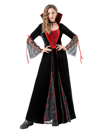 Medieval Witch Demon Costume Adult Cos Costumes Maxi Dress