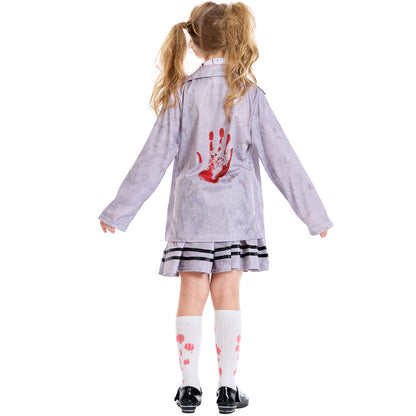 Halloween Costume Zombie Academy JK Cool Gray Student Vampire Cos Stage Performance Zombie Clothes