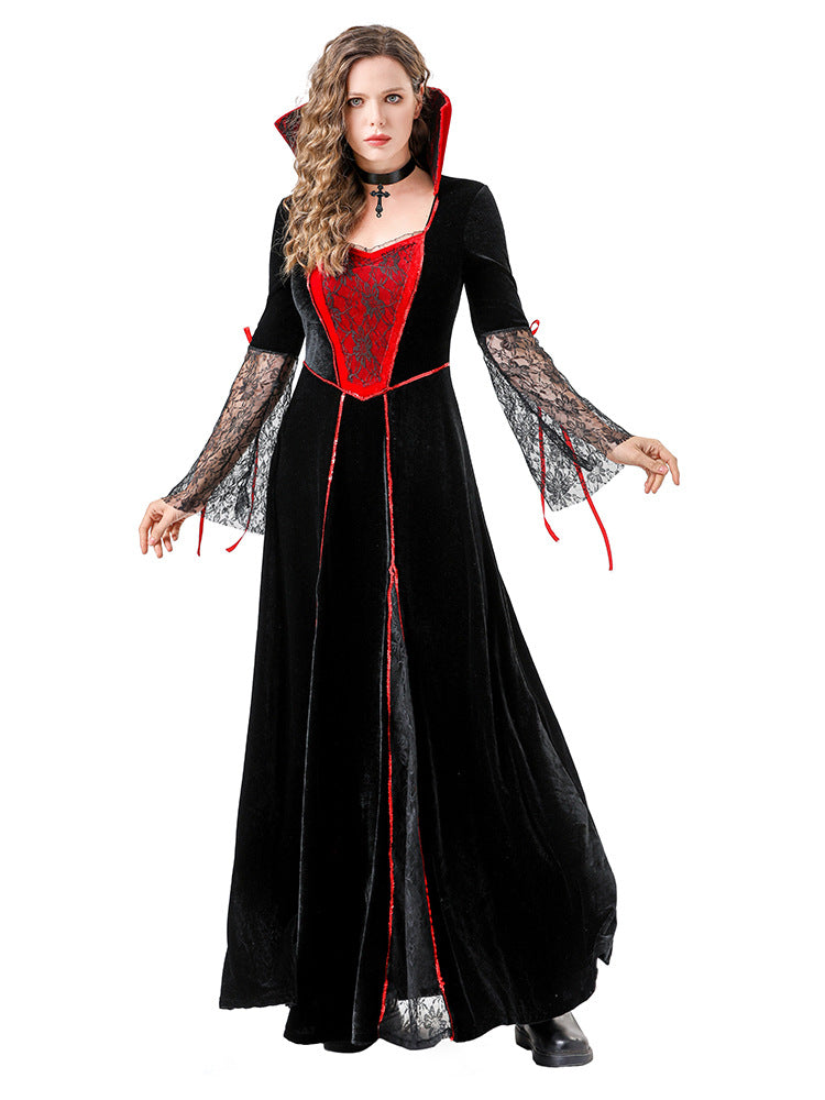 Medieval Witch Demon Costume Adult Cos Costumes Maxi Dress