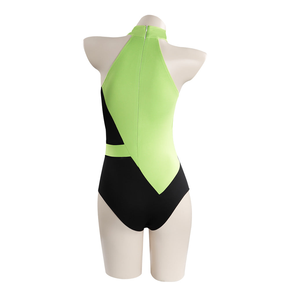 TV Series Kim Possible Shego Cosplay Costume Adult Swimwear Outfits Halloween Carnival Suit