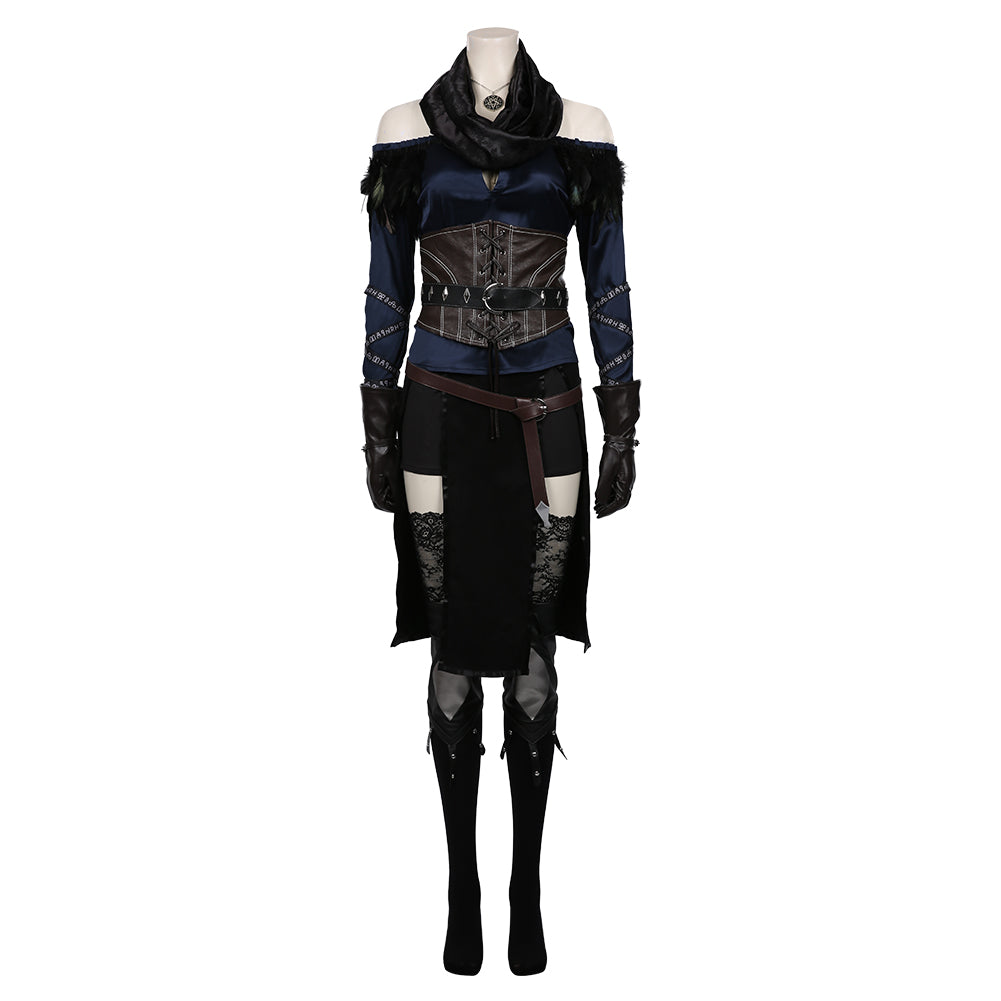 TV Series The Witcher 3: Wild Hunt Top Skirt Outfit Yennefer Halloween Carnival Suit Cosplay Costume