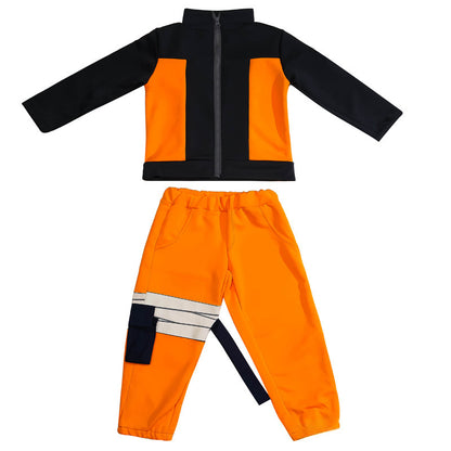 Anime Naruto Shippuden Naruto  Uzumaki Halloween Cosplay Costume for Kid