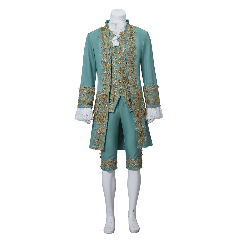 Medieval Court Prince Noble Embroidered Suit