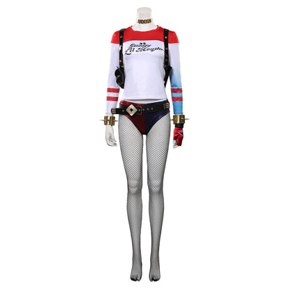 Movie Suicide Squad T-shirt Pants Outfit Harleen Quinzel/Harley Quinn Halloween Carnival Suit Cosplay Costume