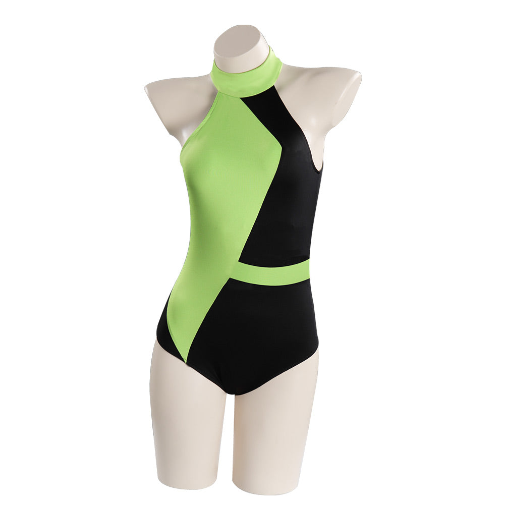 TV Series Kim Possible Shego Cosplay Costume Adult Swimwear Outfits Halloween Carnival Suit