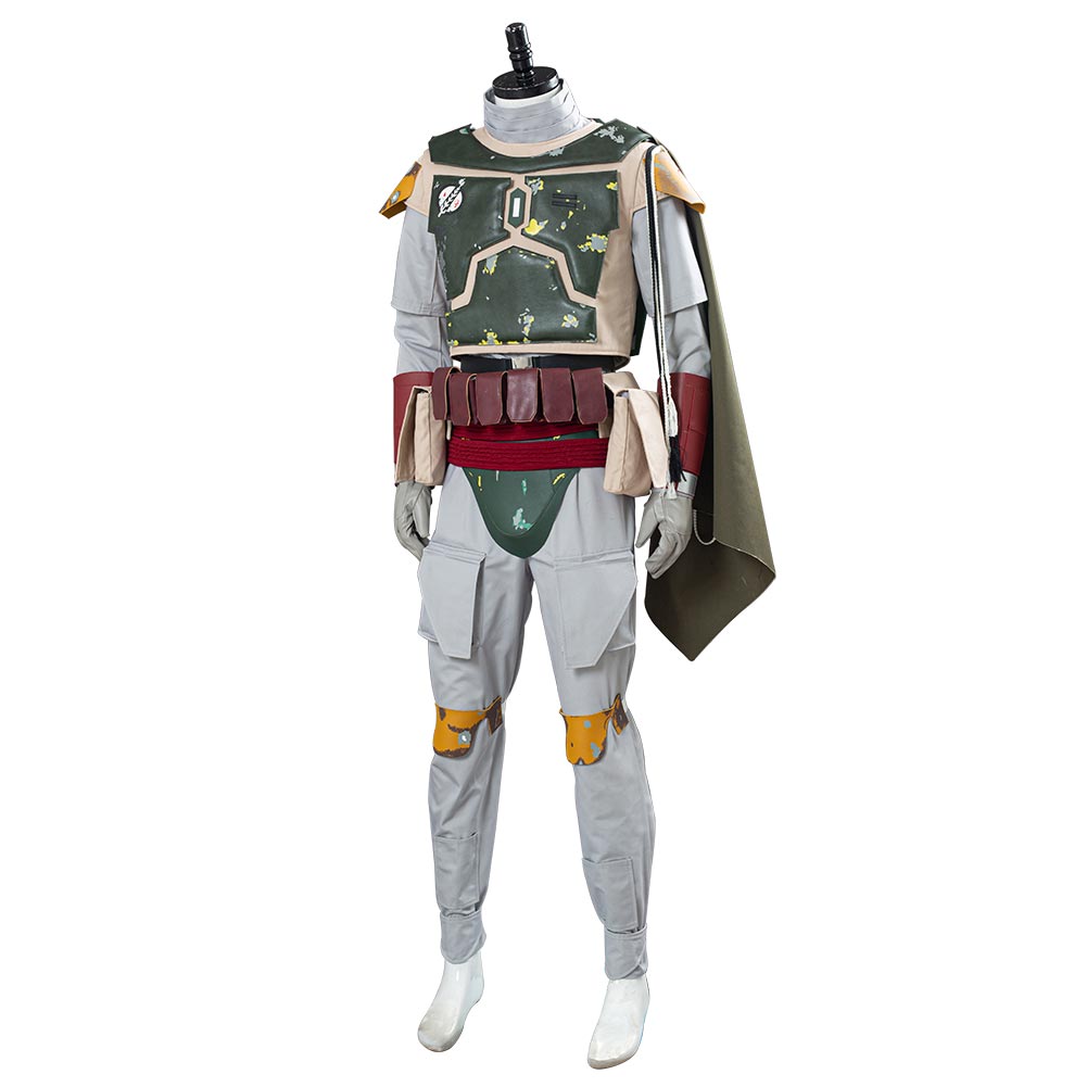 TV Series The Mando Season 2 Boba Fett Men Green Uniform Outfit Cosplay Costume Halloween Carnival Suit