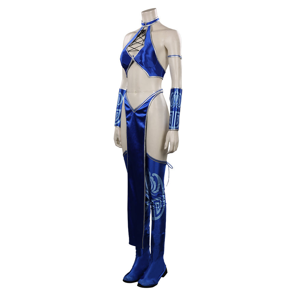 Game Mortal Kombat Kitana Cosplay Costume Outfits 2021 Halloween Carnival Suit