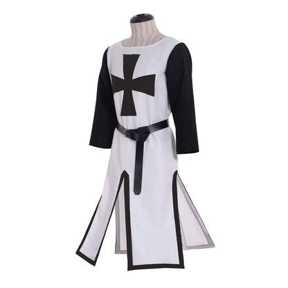 Medieval Templar Grand Master's Robe Clothing Crusader Role Play Coat