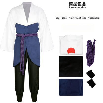 Anime Naruto Uchiha Sasuke Cosplay Suit for Halloween Party