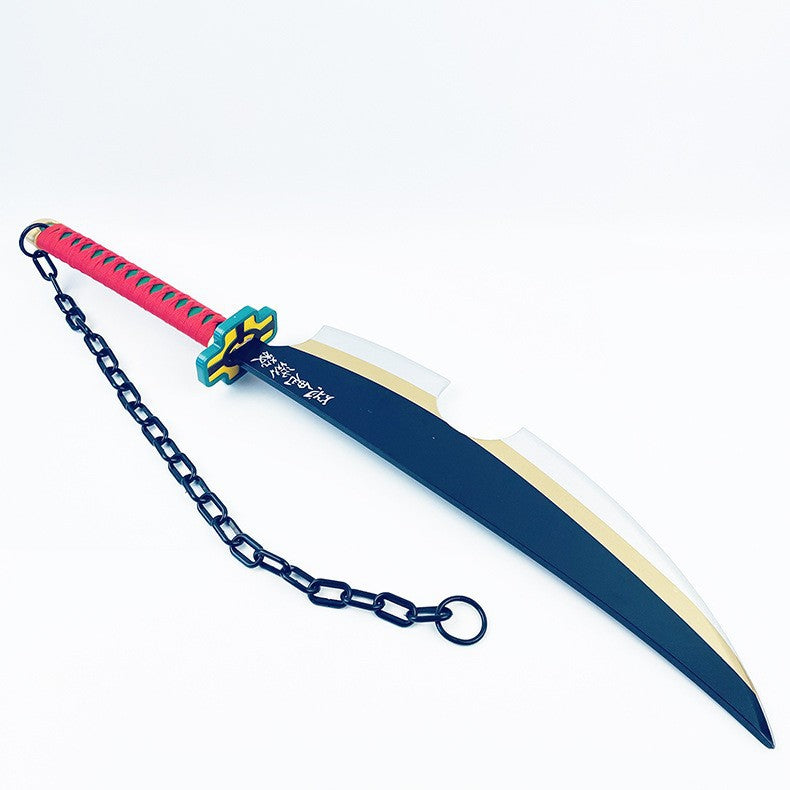 Anime Demon Slayer Uzui Tengen Nichirin Unsharpened Sword Cosplay Prop