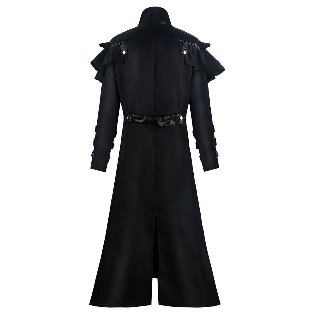 Medieval Renaissance Plus Size Punk Coat Vintage Long Slit Coat