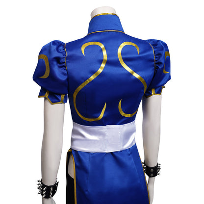 Game Street Fighter(SF) Chun-Li Cheongsam Dress Outfit Halloween Carnival Suit Cosplay Costume