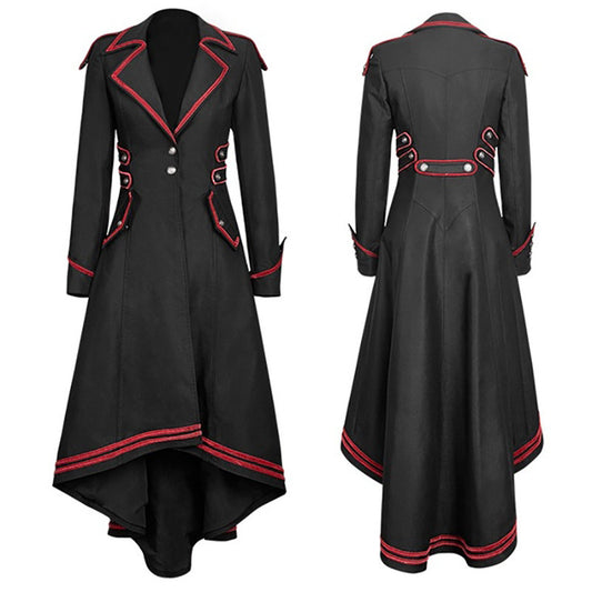 Medieval Gothic Vintage Women's Coat Swallowtail